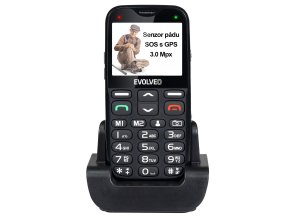 EVOLVEO EasyPhone XG, mobilní telefon pro seniory s nabíjecím stojánkem (černá barva)