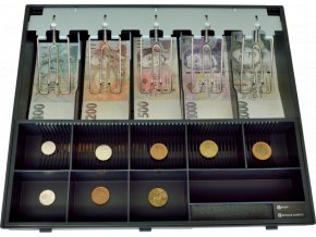 Plastový pořadač na peníze pro C425, kovové držáky bankovek
