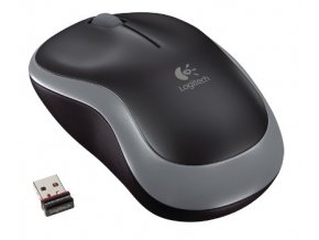 Logitech M185 nano/Kancelářská/Optická/1 000DPI/Bezdrátová USB/Šedá