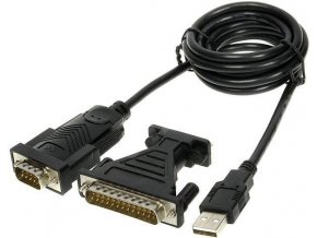 PremiumCord USB 2.0 - RS 232 převodník krátký, osazen chipem od firmy FTDI