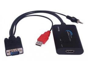 PremiumCord konvertor VGA+audio na HDMI