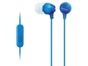 SONY sluchátka MDR-EX15AP, handsfree, modré