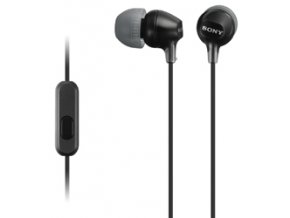 SONY sluchátka MDR-EX15AP, handsfree, černé