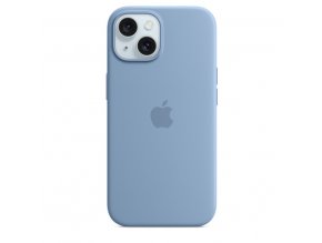 iPhone 15+ Silicone Case with MS - Winter Blue