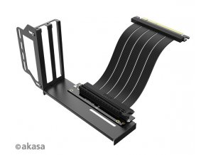 AKASA Riser black Pro, vertikálni VGA držák