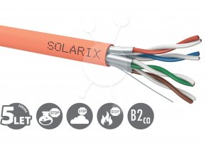 Instalacní kabel Solarix CAT6A STP LSOH B2ca-s1,d1,a1 500m/cívka SXKD-6A-STP-LSOH-B2ca