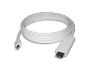 PremiumCord kabel miniDP - HDMI M/M 1m, bílá