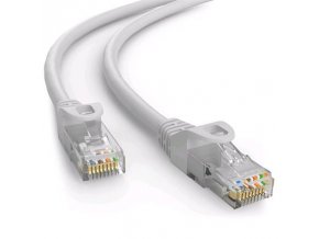 Kabel C-TECH patchcord Cat6e, UTP, šedý, 5m