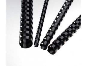 Plastové hřbety 14 mm, černé