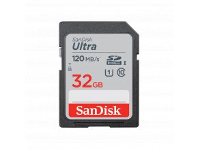 SanDisk Ultra/SDHC/32GB/120MBps/UHS-I U1 / Class 10/Černá