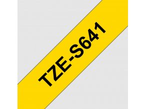 TZE-S641, žlutá / černá, 18mm