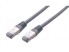 Kabel C-TECH patchcord Cat5e, FTP, šedý, 0,5m