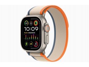 Apple Watch Ultra 2/49mm/Titan/Sport Band/Orange-Beige Trail/-S/M