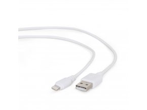 Kabel CABLEXPERT USB 2.0 Lightning (IP5 a vyšší) nabíjecí a synchronizační kabel, 2m, bílý