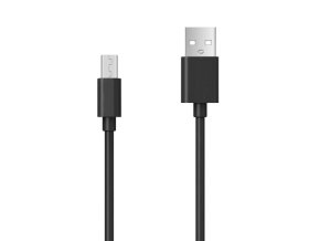 Aligator Datový kabel s prodlouženým microUSB konektorem, 2A, černý