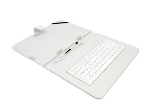 AIREN AiTab Leather Case 4 with USB Keyboard 10" WHITE (CZ/SK/DE/UK/US.. layout)