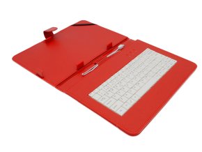 AIREN AiTab Leather Case 4 with USB Keyboard 10" RED (CZ/SK/DE/UK/US.. layout)
