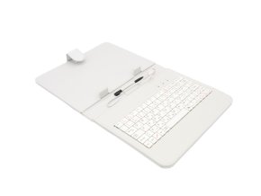 AAIREN AiTab Leather Case 2 with USB Keyboard 8" WHITE (CZ/SK/DE/UK/US.. layout)