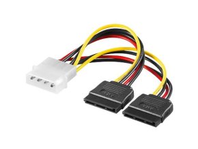 PremiumCord Napájecí adaptér kabelový 5,25" na 2x S-ATA