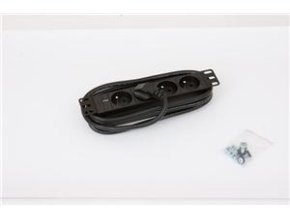 10" 4xCZ zásuvka,kontrolka,3x1.5mm-2m kabel