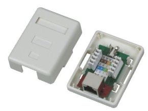 DATACOM STP jednozásuvka nad omítku Cat5e 1 x RJ45