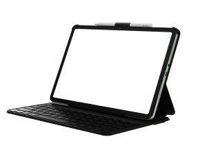 N83 keyboard with green pad side view open work s