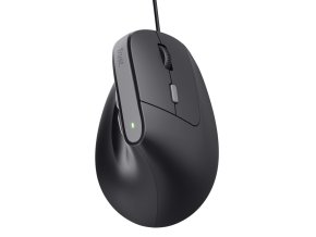Trust Bayo II/Vertikální/Optická/Pro praváky/2 400 DPI/Drátová USB/Černá