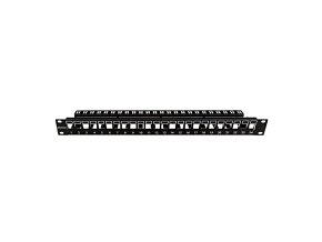 19"patchpanel AMPARO pro 24 keystone SFA/SFB neosazený, 1U