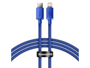 Baseus CAJY000203 Crystal Shine Series Datový Kabel USB-C - Lightning 20W 1,2m Blue