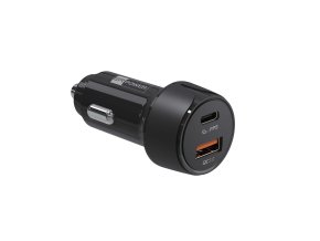 ER POWER 30W PD USB-C/USB-A autonabíječka, černá