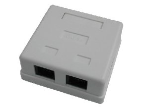 DATACOM Dvojzásuvka nad omítku-2xRJ45, Cat5e UTP