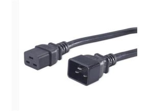 PremiumCord Kabel síťový prodlužovací 230V 16A 3m, konektory IEC 320 C19 - IEC 320 C20
