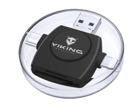 VIKING ČTEČKA PAMĚŤOVÝCH KARET V4 USB3.0 4V1 černá