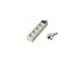 Prodlužovací přívod 230V, 3m, 4 zásuvky + vypínač