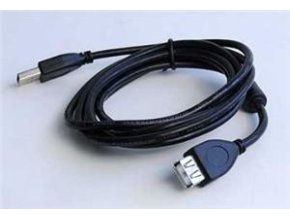 Kabel USB A-A 3m 2.0 prodl. HQ s ferrit. jádrem