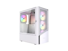 GEMBIRD Fornax 4300W/Midi Tower/Transpar./Bílá