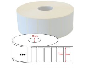 etiquette polyester 38x13mm blanc brillant s