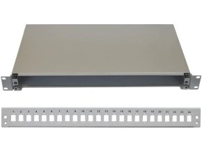 19" Optická vana 24xSC simplex včetně kazety šedá