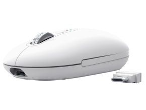 Trust Seron Slim/Kancelářská/Optická/3 200 DPI/USB+BT/Bílá