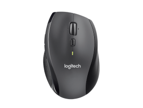 Logitech M705/Ergonomická/Optická/Pro praváky/Bezdrátová USB/Stříbrná