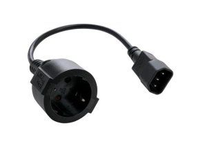 kabel c tech sitovy adapter c14 m schuko f 15 cm i s