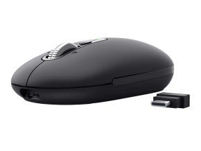Trust Seron Slim/Kancelářská/Optická/3 200 DPI/USB+BT/Černá