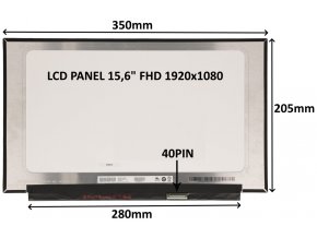 LCD PANEL 15,6" FHD 1920x1080 40PIN MATNÝ IPS 120HZ / BEZ ÚCHYTŮ