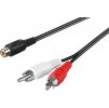 PremiumCord Kabel 1x CINCH female - 2x CINCH male 20cm