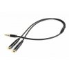 GEMBIRD 3,5 mm jack audio+microphone redukce, 20 cm, 2xF/M, 4pin