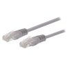 Kabel C-TECH patchcord Cat5e, UTP, šedý, 1m