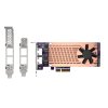 QNAP QM2 series, 2 x PCIe 2280 M.2 SSD slots, PCIe Gen3 x 4 , 2 x  Intel I225LM 2.5GbE NBASE-T port