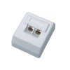 datacom datova zasuvka utp cat6 2xrj45 na omitku 45st bila ie1691
