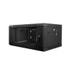 Nástěnný rack 19'' 4U 600X450mm černý flat pack