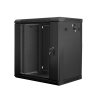 Nástěnný rack 19'' 12U 600X450mm černý flat pack